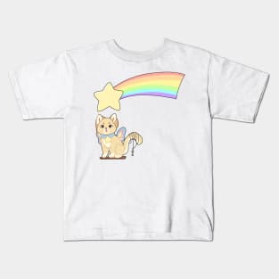 Kiya, rainbow kitten Kids T-Shirt